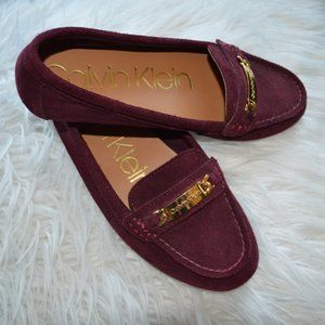 Calvin Klein Lunasi Suede Leather Loafers